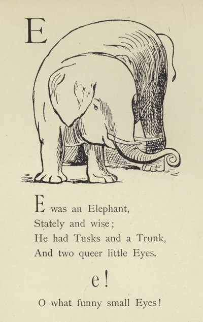 The letter E by Edward Lear